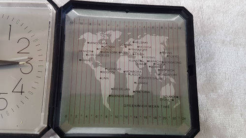 Vintage SAA (South African Airways) Staiger 8 day alarm Quartz clock West Germany-working