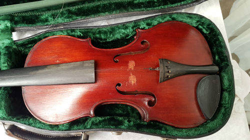 Vintage 1960/1970's German Richard Geipel Violin and Bow in Case needs Strings and TLC