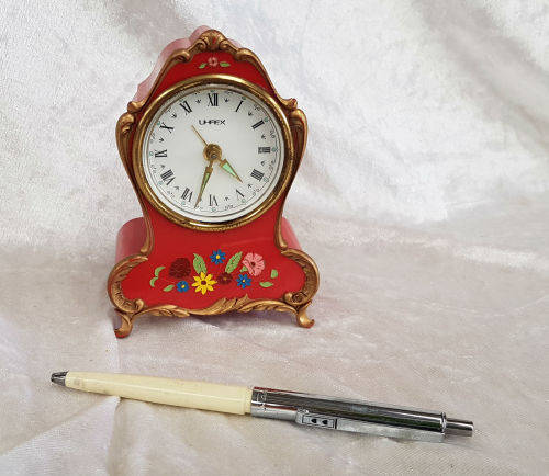 Vintage Uhrex Musical Alarm Mantel Clock (Made In Germany) not Running-alarm is working