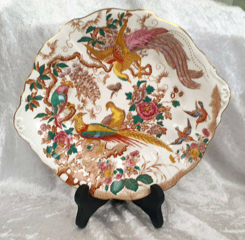Vintage Royal Crown Derby Olde Avesbury Cake plate 255x288mm