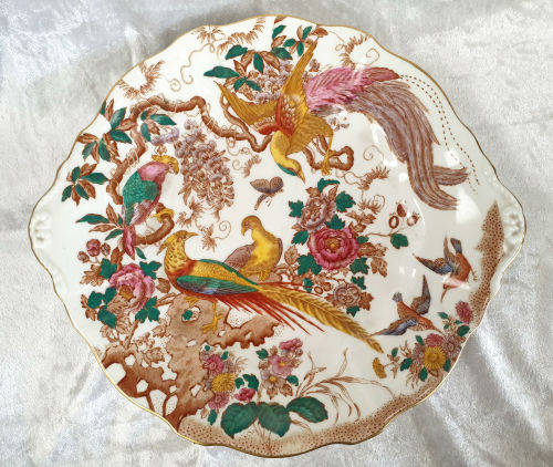 Vintage Royal Crown Derby Olde Avesbury Cake plate 255x288mm