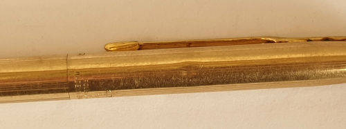 Vintage Rolled Gold Parker Ball Point pen with Parker T-Ball Refill made in England -ink still ok