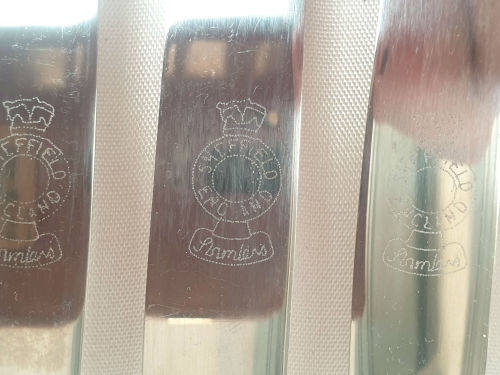24 pc Unused Vintage Stainless Chronium Plate Sheffield Cutlery set - Boxed