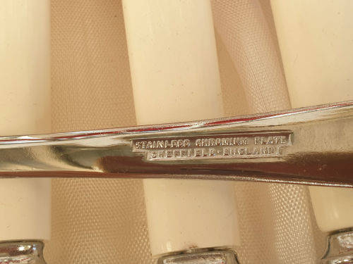 24 pc Unused Vintage Stainless Chronium Plate Sheffield Cutlery set - Boxed