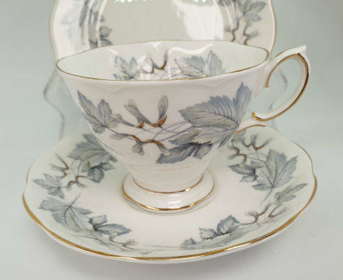 Vintage Royal Albert Bone China `Silver Maple` Trio -as New -5 available