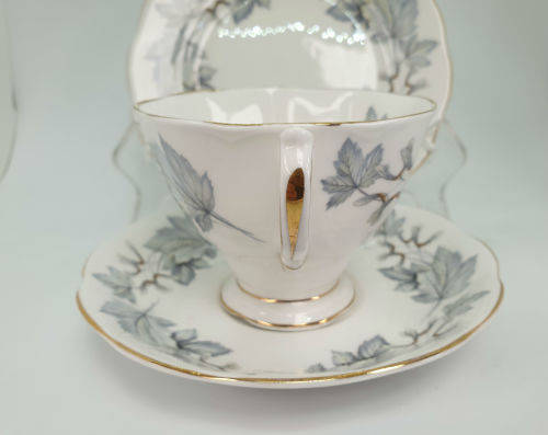 Vintage Royal Albert Bone China `Silver Maple` Trio -as New -5 available