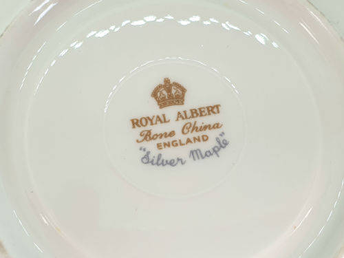 Vintage Royal Albert Bone China `Silver Maple` Trio -as New -5 available