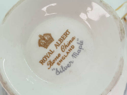 Vintage Royal Albert Bone China `Silver Maple` Trio -as New -5 available