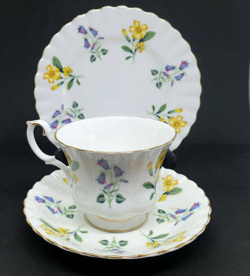 Vintage  Royal Albert "Windermere" Trio  - Cup has chips on bottom rim and a nick on top- see photos