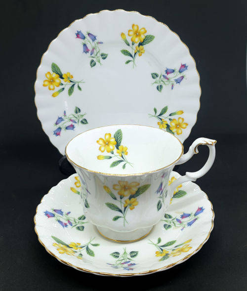 Vintage  Royal Albert "Windermere" Trio  - Cup has chips on bottom rim and a nick on top- see photos