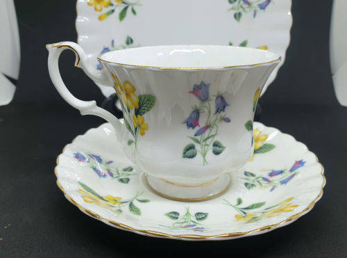 Vintage  Royal Albert "Windermere" Trio  - Cup has chips on bottom rim and a nick on top- see photos