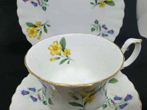 Vintage  Royal Albert "Windermere" Trio  - Cup has chips on bottom rim and a nick on top- see photos