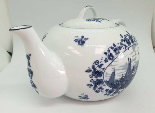 Vintage Blue and white Delft Coffee Pot OUDE MOLEN FABRIEK Holland  150x270x175mm