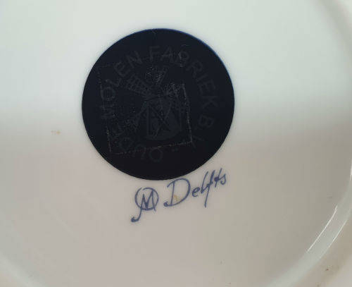 Vintage Blue and white Delft Coffee Pot OUDE MOLEN FABRIEK Holland  150x270x175mm