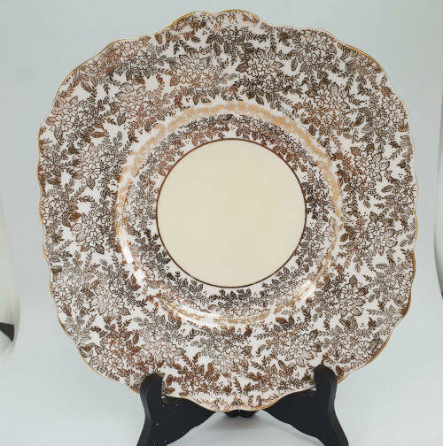 Vintage Colclough Genuine Bone China Cakeplate made in Longton England 230x227mm