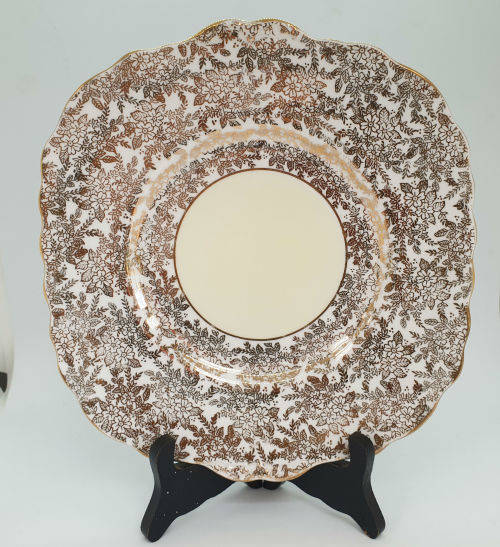 Vintage Colclough Genuine Bone China Cakeplate made in Longton England 230x227mm