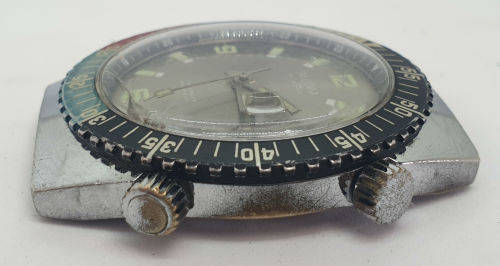 Rare Vintage Swiss Made MuLma watch 21 jewels 5ATM electronically Timed -Working -no strap