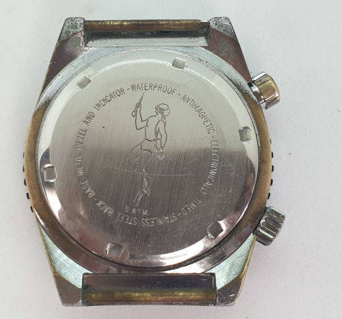 Rare Vintage Swiss Made MuLma watch 21 jewels 5ATM electronically Timed -Working -no strap