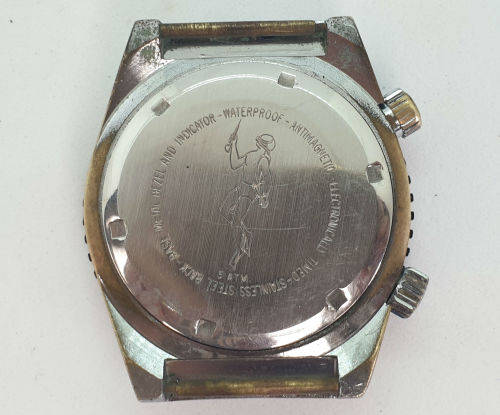 Rare Vintage Swiss Made MuLma watch 21 jewels 5ATM electronically Timed -Working -no strap