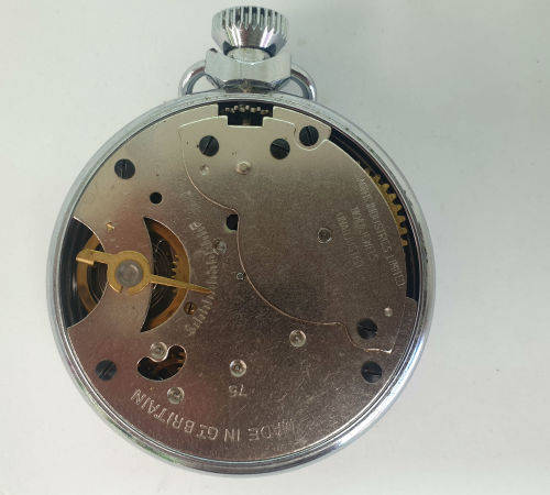 Vintage Smiths Mens Pocket Watch - working - Lens has a crack -Made in England