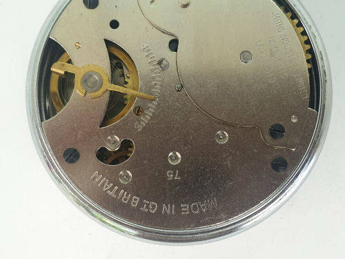 Vintage Smiths Mens Pocket Watch - working - Lens has a crack -Made in England