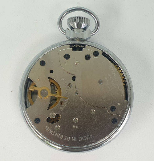 Vintage Smiths Mens Pocket Watch - working - Lens has a crack -Made in England