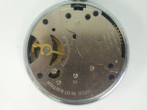 Vintage Smiths Mens Pocket Watch - working - Lens has a crack -Made in England