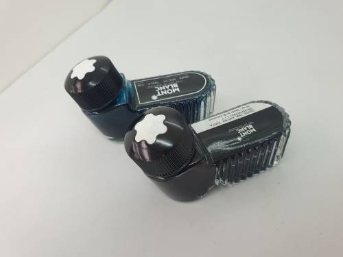 MONT BLANC 20ml Blue Ink  and 30ml Black ink left in bottle made in West Germany