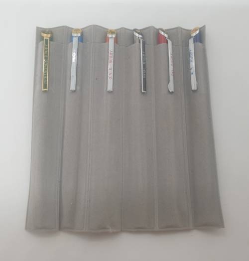 Vintage Set of 6 Slimline ballpoint Rugby pens Springboks,TVL,NTVL,OVS,Natal and WP Logos