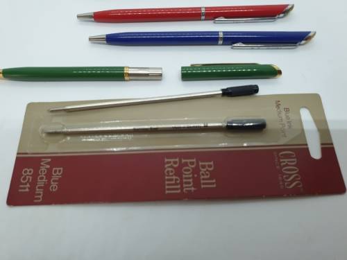 Vintage Set of 6 Slimline ballpoint Rugby pens Springboks,TVL,NTVL,OVS,Natal and WP Logos