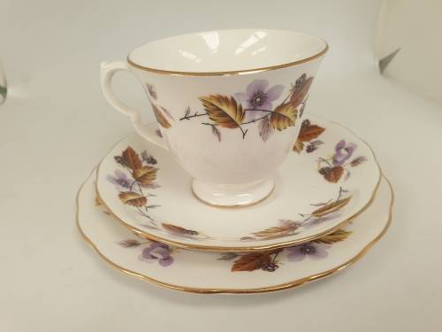 Vintage Queen Anne Bone China Trio- Ridgeway Potteries England - 5 available