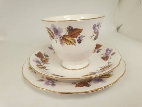 Vintage Queen Anne Bone China Trio- Ridgeway Potteries England - 5 available