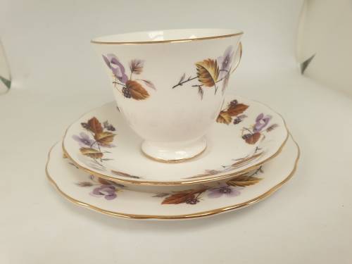 Vintage Queen Anne Bone China Trio- Ridgeway Potteries England - 5 available