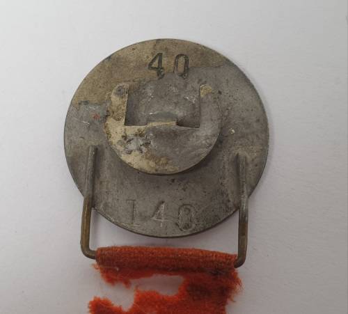 WW2 : SADF : ON SERVICE - OP DIENS : BADGE NUMBER 40-140
