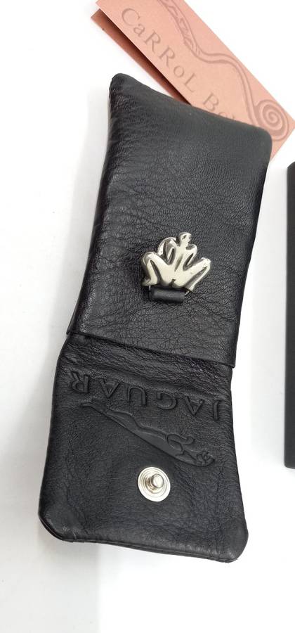 Carrol Boyes JAGUAR Hand crafted Leather Business Card Dispencer still in box