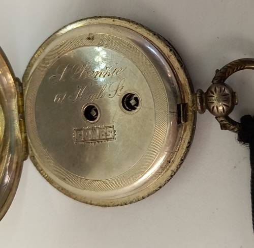 Rare 1800's Antique BENZIE of Cowes. Fine Silver Swiss Key wind  Pocket watch. see condition