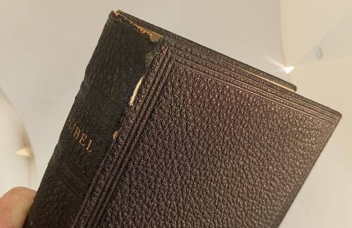 Antique 1920's Dutch Family Bible (Smith/ Crawford Family) with Colored Maps