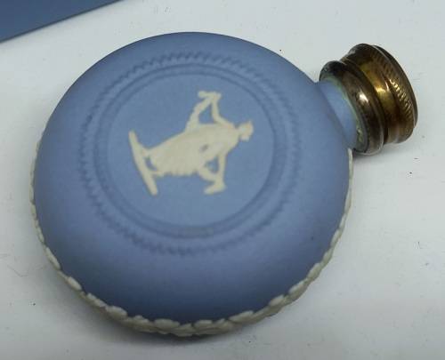 1990's Wedgwood Jasperware - Perfume Bottle Collection "PENELOPE" Sterling Silver Top-Still in Box