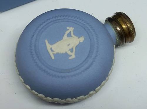 1990's Wedgwood Jasperware - Perfume Bottle Collection "PENELOPE" Sterling Silver Top-Still in Box