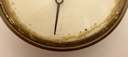 Vintage Ships Wheel Mechanical wind 8 day Clock - working - no lens - Made in the USA -