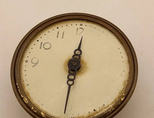 Vintage Ships Wheel Mechanical wind 8 day Clock - working - no lens - Made in the USA -