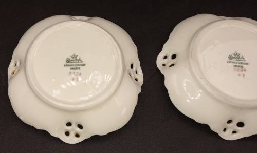 4 Antique 1910 ROSENTHAL Kronach-Germany Moliere Pierced Reticulate Bon Bon Dishes