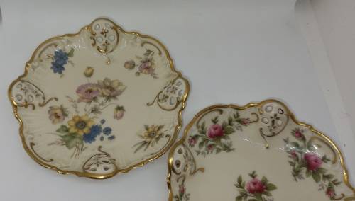 4 Antique 1910 ROSENTHAL Kronach-Germany Moliere Pierced Reticulate Bon Bon Dishes