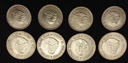 8 Coins - 1961-1964 R.S.A one Cents AND ½ Cents (Bid is for all 8 in photos)