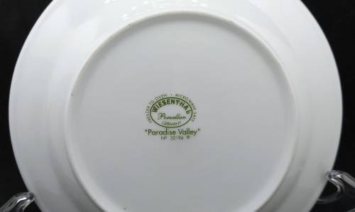 2 Vintage WIESENTHAL Porcelain Plates "Paradise Valley"No 32196-Germany - 202mm