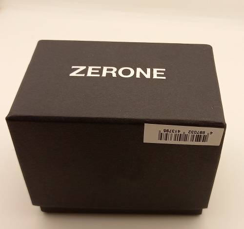 Unused (New) ZERONE Crossover 30METHING "dot dot dot" IP Black with 12 Colored Spheres Digital Watch