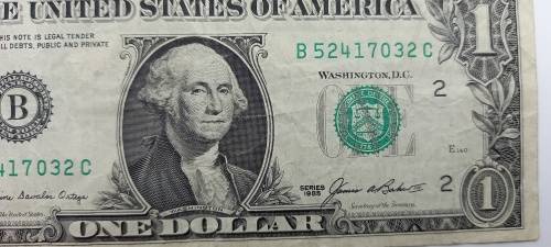 1985 United States 1 Dollar Federal Reserve Note