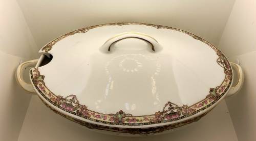 Vintage VICTORIA Czechoslovakia China Floral Tureen 200x380x220mm