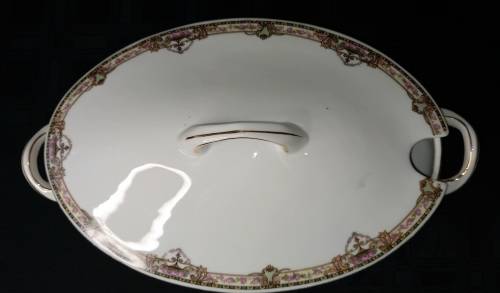 Vintage VICTORIA Czechoslovakia China Floral Tureen 200x380x220mm