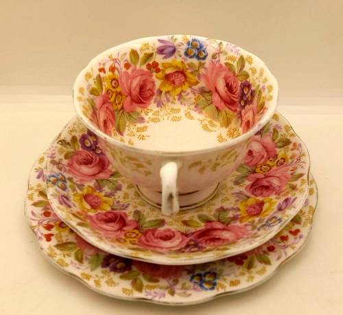 Vintage Royal Albert "Serena"  Trio - (Gold on rim Faded) (8 Available)